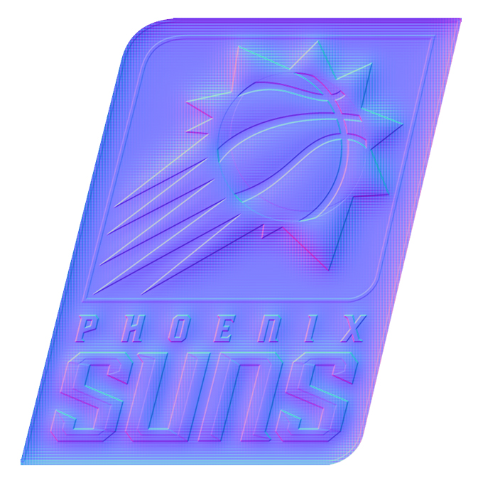 Phoenix Suns Colorful Embossed Logo vinyl decal